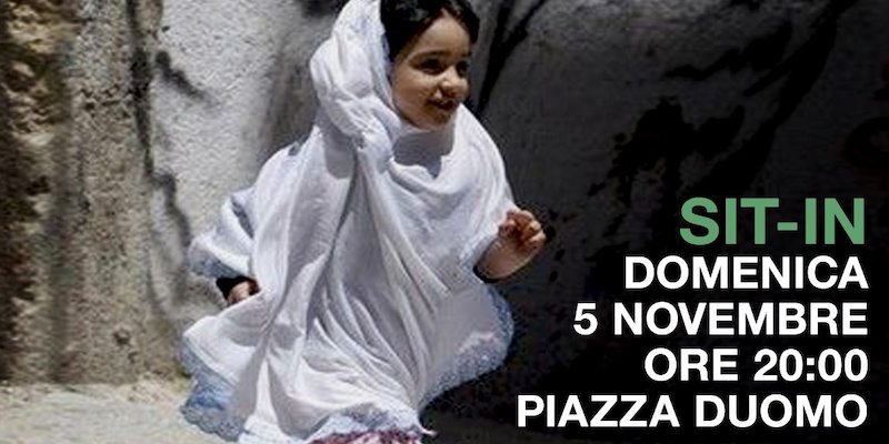 Lucera. Sit-in pacifico in Piazza Duomo per la Palestina