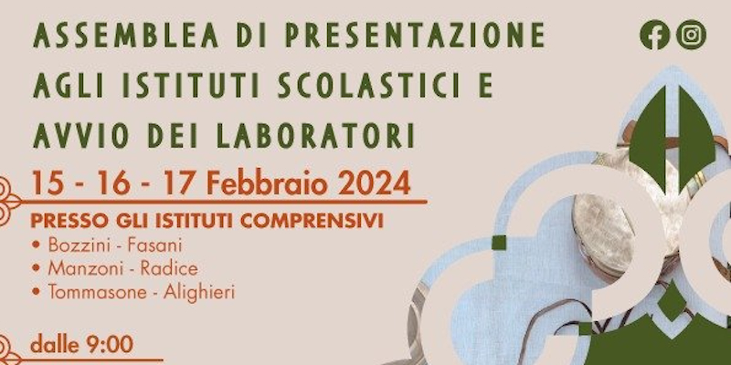 Patrimoni Generativi: laboratori con le scuole di Lucera