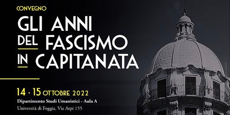 A Foggia un convegno su “Gli anni del fascismo in Capitanata”