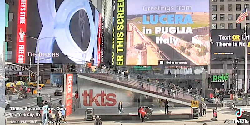 La candidatura di Lucera Capitale della Cultura arriva a Times Square